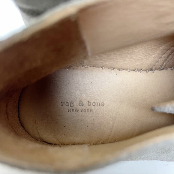 rag & bone Light Gray Suede Espadrille Booties - Picture 7 of 8